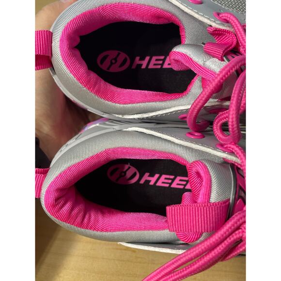Heelys Force Gray Pink Camo Skate Sneakers Girls Size 5 Skater Kidcore - Picture 9 of 11